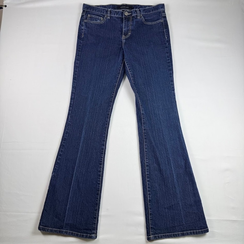 Calvin Klein Jeans Women 8 Dark Wash Flare Leg Stretch Denim Blue